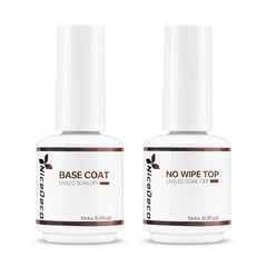 Nicedeco capa base 15ml, aplicación rápida para uñas lisas y duraderas.