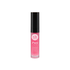 Nicka K Pure Lip Oil Frambuesa, botella-vertido para labios y hidratación suave.