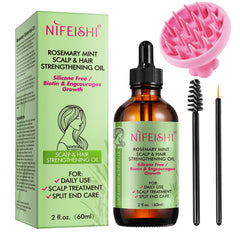 NIFEISHI Aceite de Romero, botella oscura de 60 ml para cabello más fuerte.