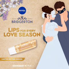 Aplicación suave de bálsamo labial NIVEA vainilla galleta para labios secos