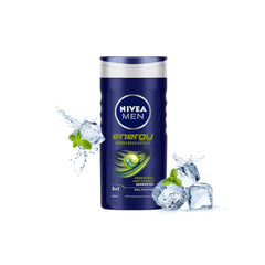 Espuma del gel de ducha Energía refrescante limpia la piel con suavidad.