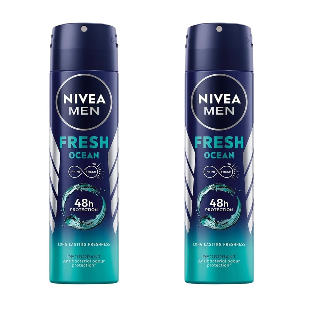 Spray del desodorante NIVEA MEN Fresh Ocean, protección para la piel.