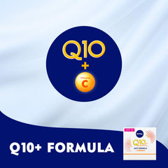 NIVEA Q10 Energy Glow crema día aplicación en mano facilita uso diario