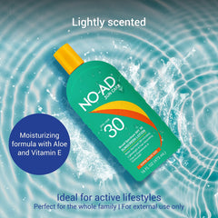NO-AD SPF30 Loción Solar con vitamina E y aloe para hidratación