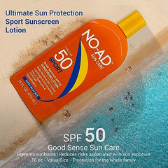 NO-AD SPF 50 SPORT etiqueta-dorso: etiqueta legible con información clara.