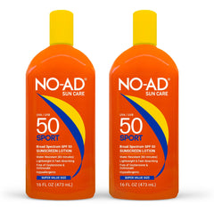 NO-AD SPF 50 SPORT frente de la botella, protección solar para actividades al aire libre.