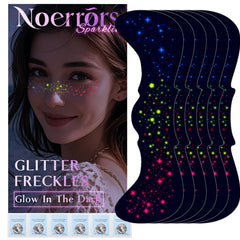 Noerrors pecas arcoiris brillan con luz UV para fiestas