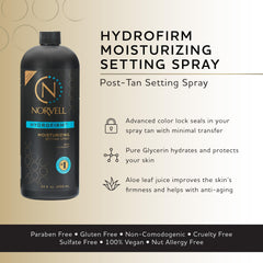 Norvell Hydrofirm, chorro de spray, ayuda a sellar el bronceado con hidratación