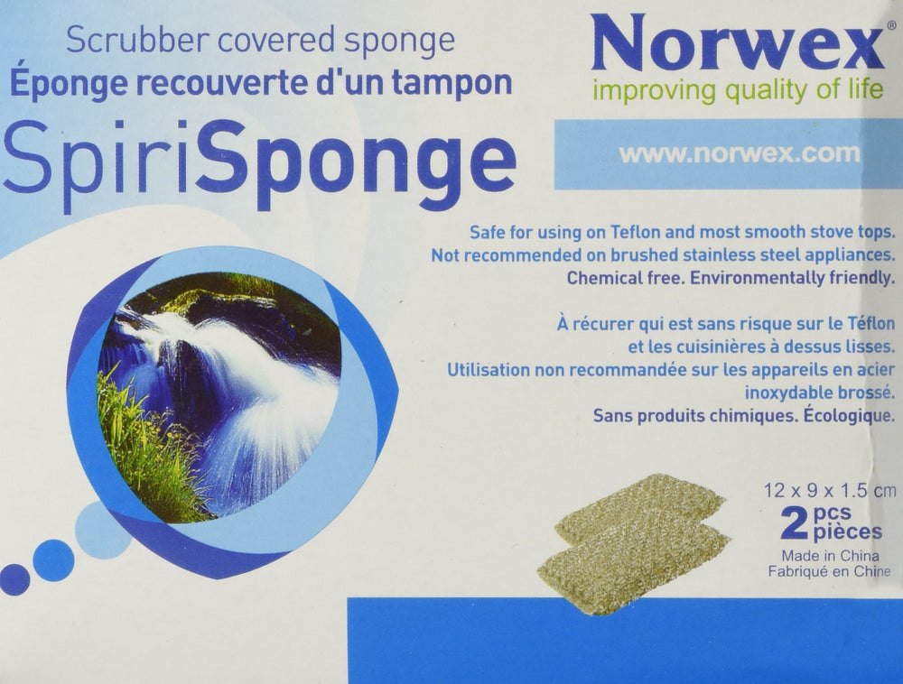 Esponjas Norwex Spirisponge en empaque original, ideales para limpieza diaria.