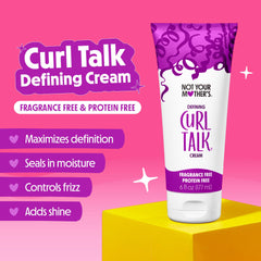 Crema definidora Not Your Mother's, sellado de humedad y brillo suave.