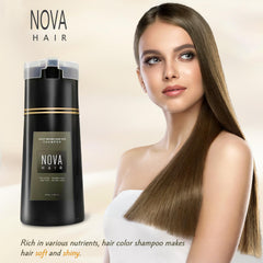 Nova Hair Dye Shampoo permite una aplicación fácil sin brocha.