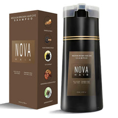 Nova Hair Dye Shampoo cubre canas de forma suave para un look renovado.