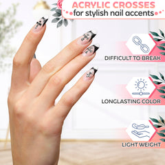 Accesorios cruz para uñas Novsix, múltiples estilos para diseños versátiles.