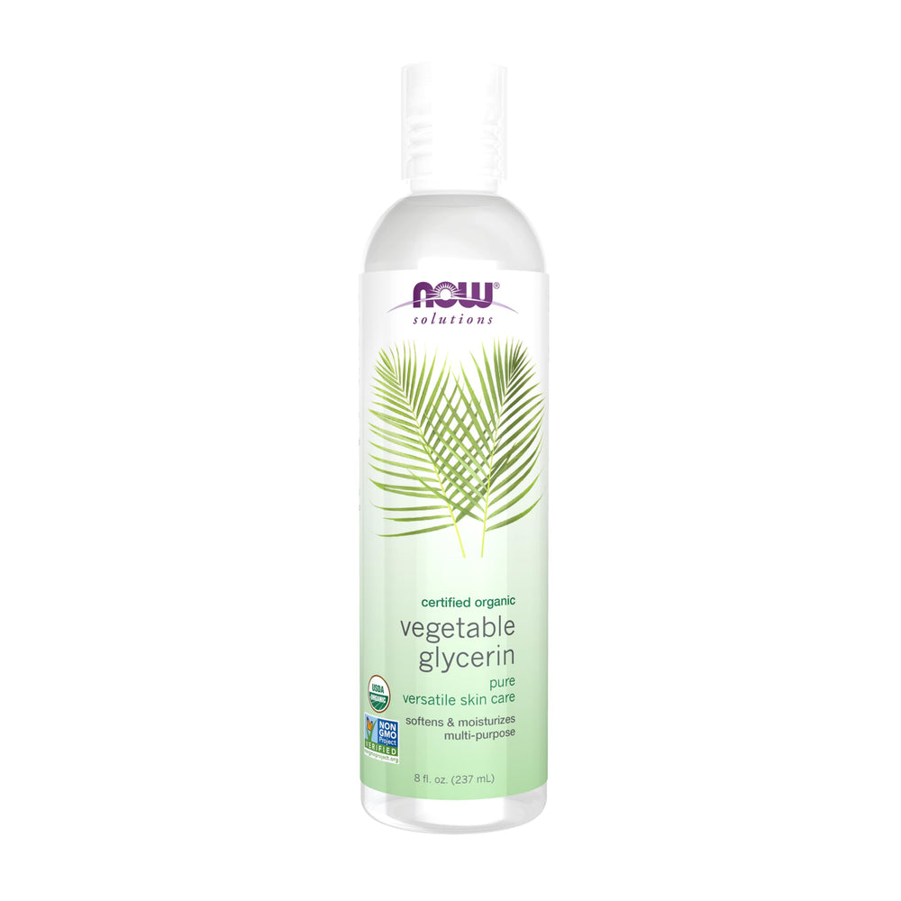 NOW Foods Glicerina Vegetal Orgánica en botella, hidratación suave para la piel