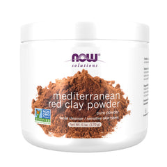 NOW Solutions polvo arcilla roja mediterránea para limpieza facial suave