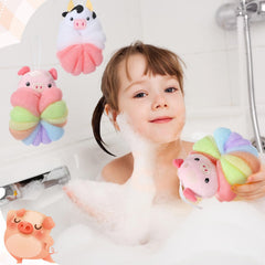 Lufa Nuenen niño usando en la ducha, experiencia suave y agradable.
