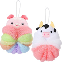 Lufa Nuenen para niños ternero frente, espuma suave para el baño diario.