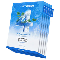 Numbuzin No.4 mascarilla hoja de té para enfriamiento instantáneo de piel caliente.