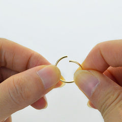 Anillos Nydotd 12 mm dorados, acento elegante para verano.