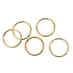 Anillos Nydotd 14 mm dorados, acabado resistente para uso diario.