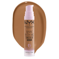 Aplicación suave de NYX Bare With Me Concealer Serum para cobertura sin peso.