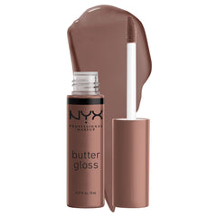 NYX Butter Gloss Brown Sugar brillos suaves para labios nude