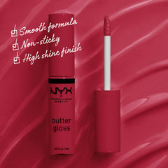 NYX Butter Gloss: textura-cremosa-ligera que se desliza y añade brillo.
