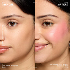 NYX Fat Cheeks Blush Guava Gush, textura jugosa para difuminar fácilmente.