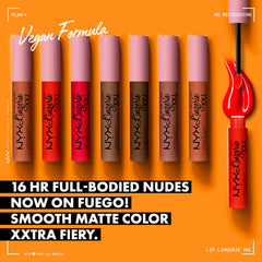 Aplicador suave de NYX Lip Lingerie XXL facilita la aplicación precisa.