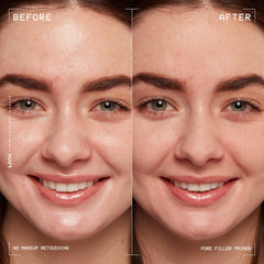 NYX Pore Filler aplicación en rostro suaviza poros antes de la base.