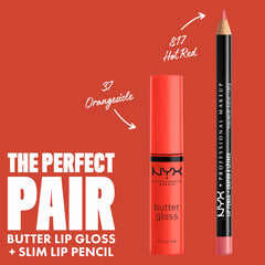 NYX Professional Makeup Butter Gloss, cobertura sutil y duradera para realzar la apariencia.