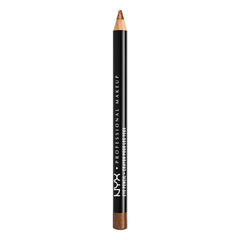 Delineador NYX Slim Eye Pencil bronce brillo para delineado preciso.