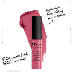 NYX Soft Matte Lip Cream: tintado en el centro de los labios para un look uniforme