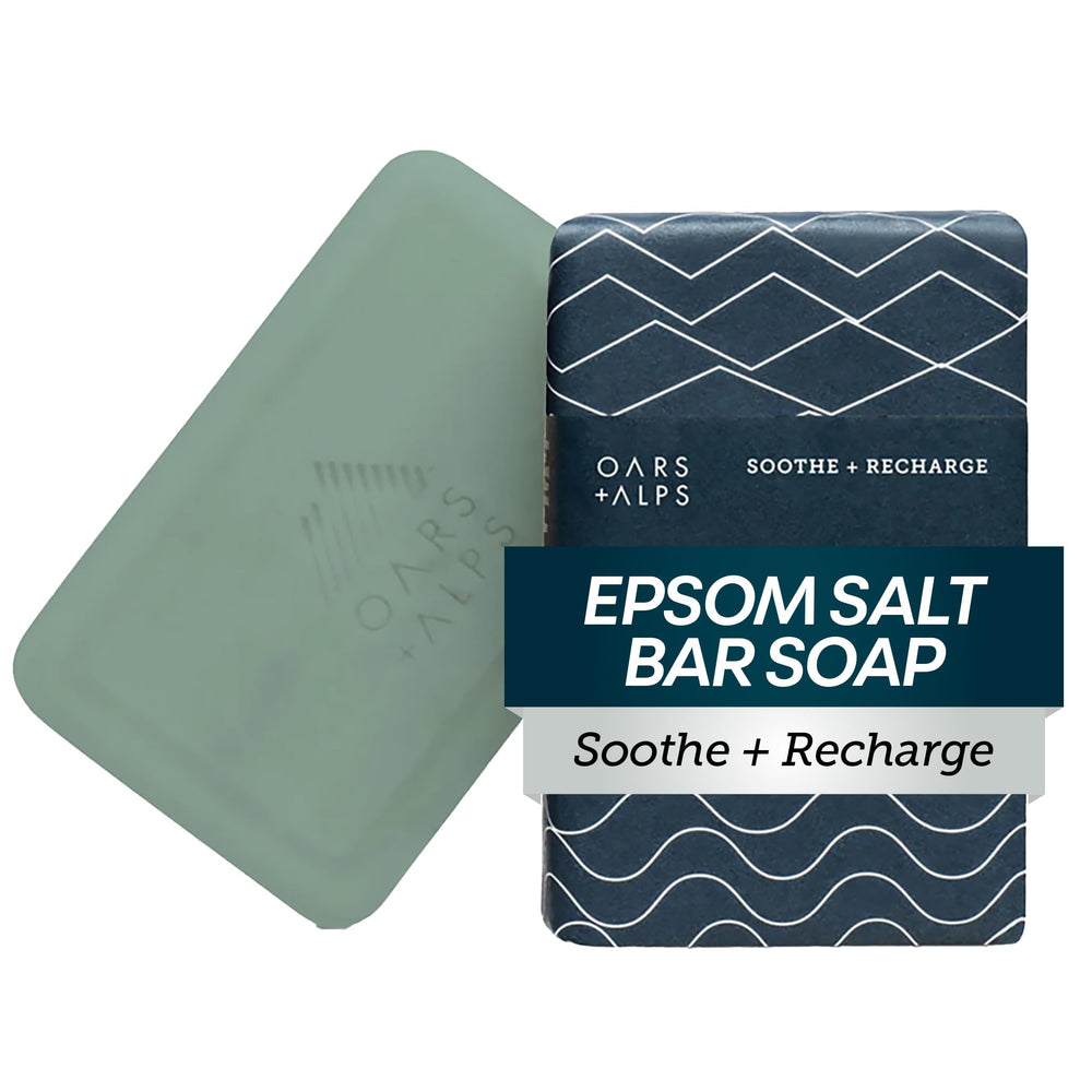 Oars + Alps barra jabón exfoliante para hombre, limpieza profunda suave.