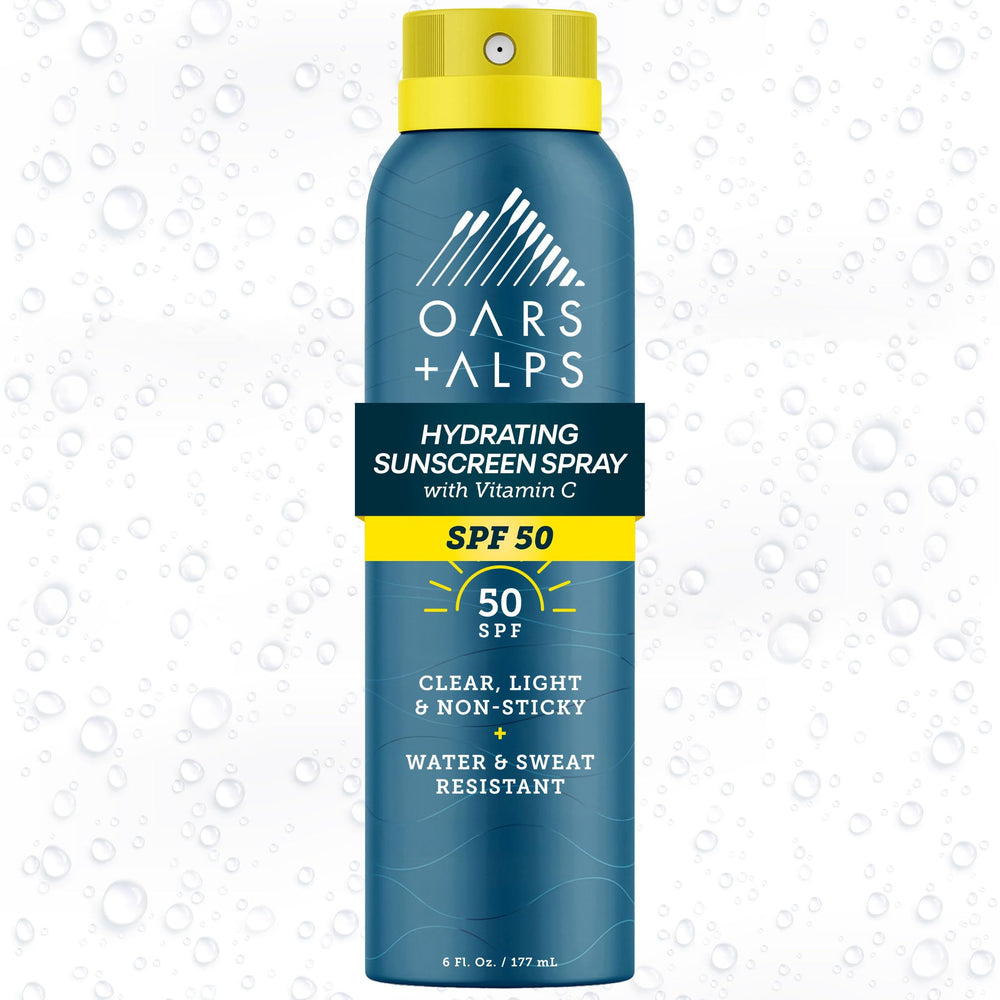 Protección solar SPF50 para cara y cuerpo de Oars Alps, spray ligero.
