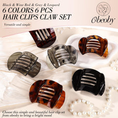 Obeoby pinza plana tortuga, colores variados para combinar looks