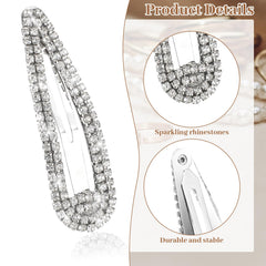 Accesorio capilar obeoby con pedrería plateada para eventos elegantes.