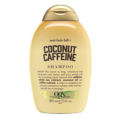 OGX Anti-Hair Fall: espuma abundante para lavado suave y fortalecedor.