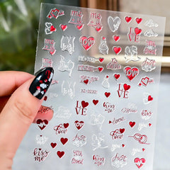 OIUUBBII cupidos-patrones para uñas, ideas divertidas para looks temáticos.