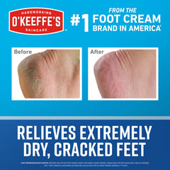 O'Keeffe's crema para pies sin fragancia, apta para piel sensible y diabéticos