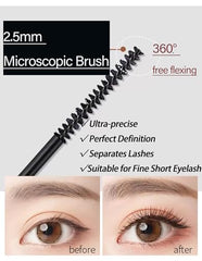 Okerker Mascara para pestañas finas y cortas realza longitud y volumen.