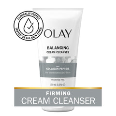 Olay Regenerist Collagen Peptide 24: textura cremosa para experiencia de limpieza suave.