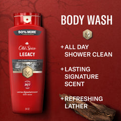 Old Spice Colección Roja: espuma de ducha cremosa para piel suave.