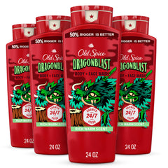 Old Spice Dragonblast conjunto4 para limpieza diaria del cuerpo y piel