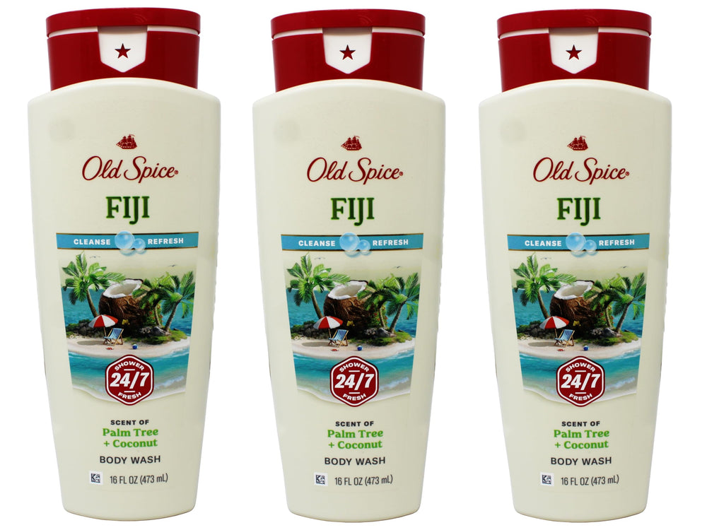 Old Spice Fiji Body Wash: botella con fragancia tropical para despertar los sentidos