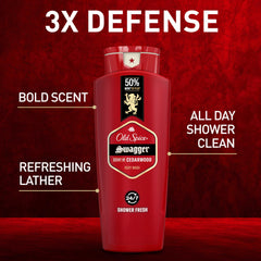 Old Spice Swagger, espuma refrescante que limpia sin irritar la piel.
