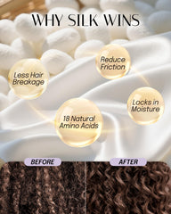 Protección del cabello al dormir con OLESILK, reduce fricción y encrespamiento