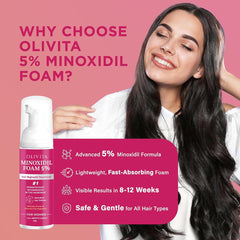 OLIVITA espuma ligera, se absorbe rápido y facilita el peinado.
