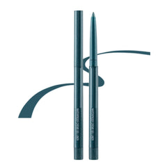 ONarisae delineador retráctil verde oscuro con brillo para delineado intenso y duradero.