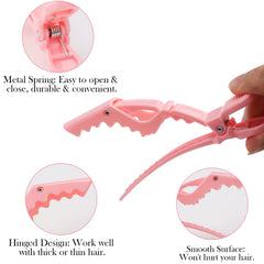 Ondder clip alligator con dientes para seccionado estable durante el peinado.